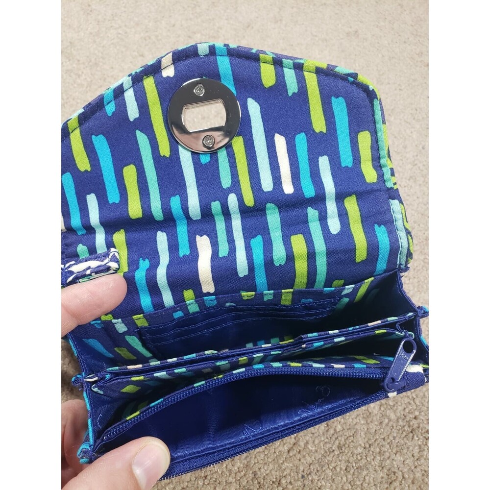 Vera Bradley Twist Turn Lock Wallet Blue/Multi - Picture 4 of 6